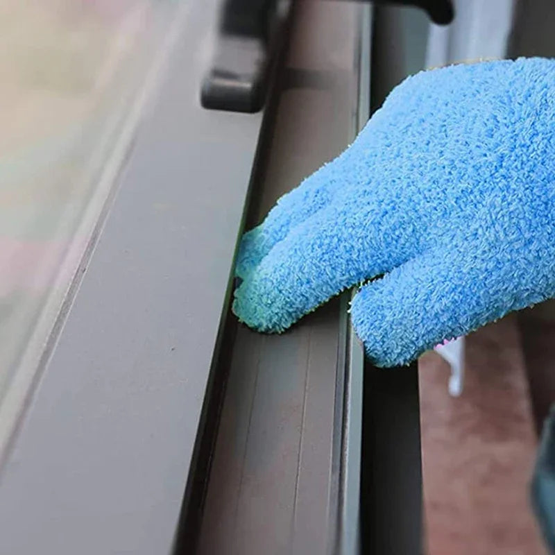 Microfiber Cleaning Glove Coral Velvet for Car Detailing and Dust Removal