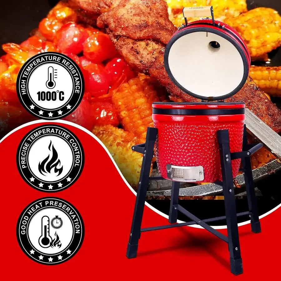 XMSJ Kamado Charcoal Grill And Smoker Ceramic Body