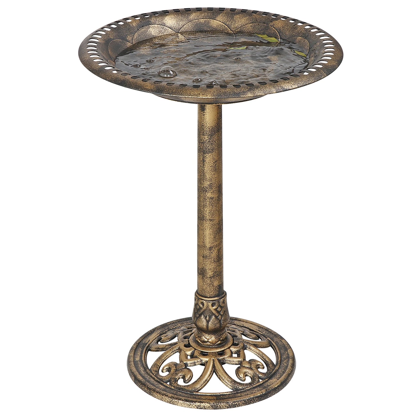 Pedestal Bird Bath Freestanding Antique Design Garden