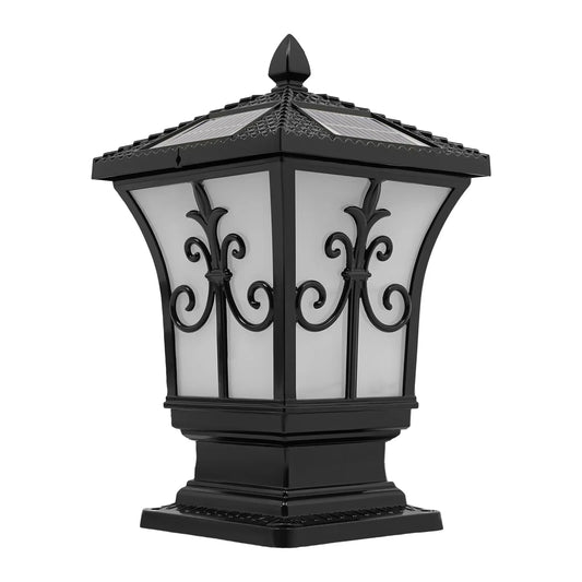 Bymaocar Outdoor Solar Post Light Aluminum Pillar With Remote Control