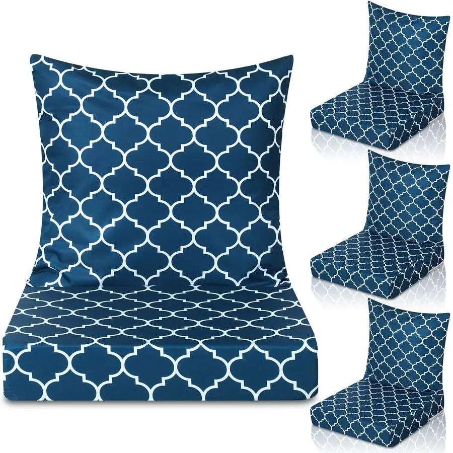 XMSJ 8 Piece Outdoor Chair Cushions Set Waterproof Patio