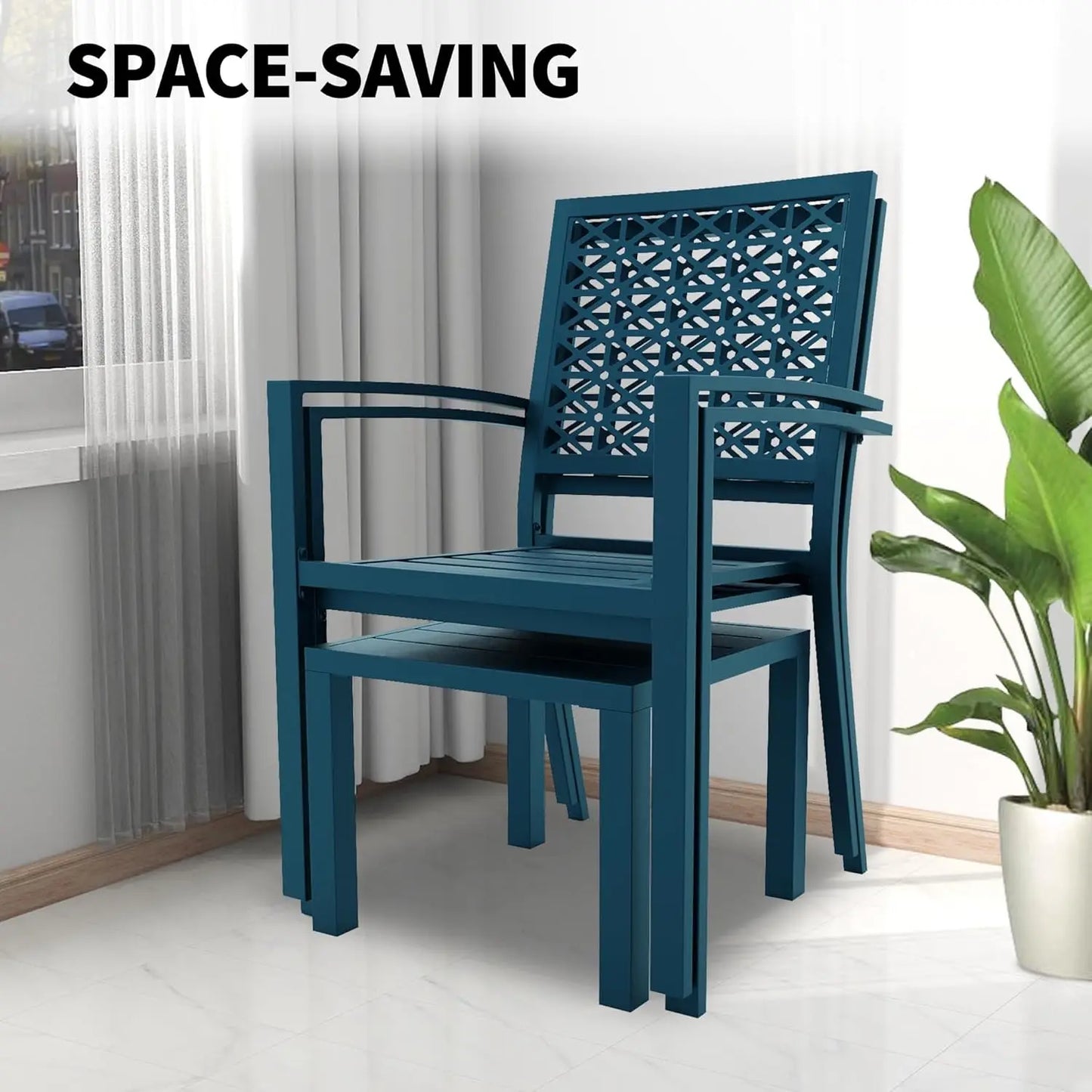 TWISTER.CK Patio Bistro Set Outdoor Iron Furniture
