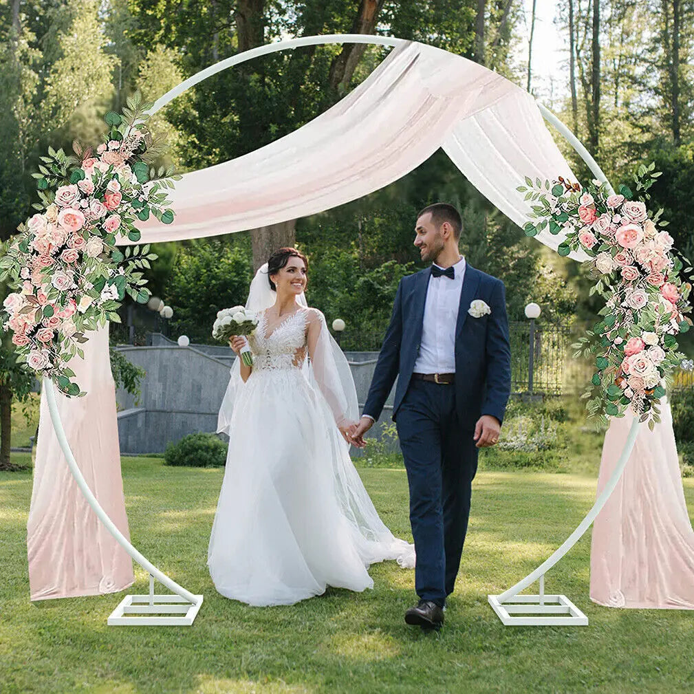 Round Wedding Arch Frame Backdrop Stand For Balloon Decorations