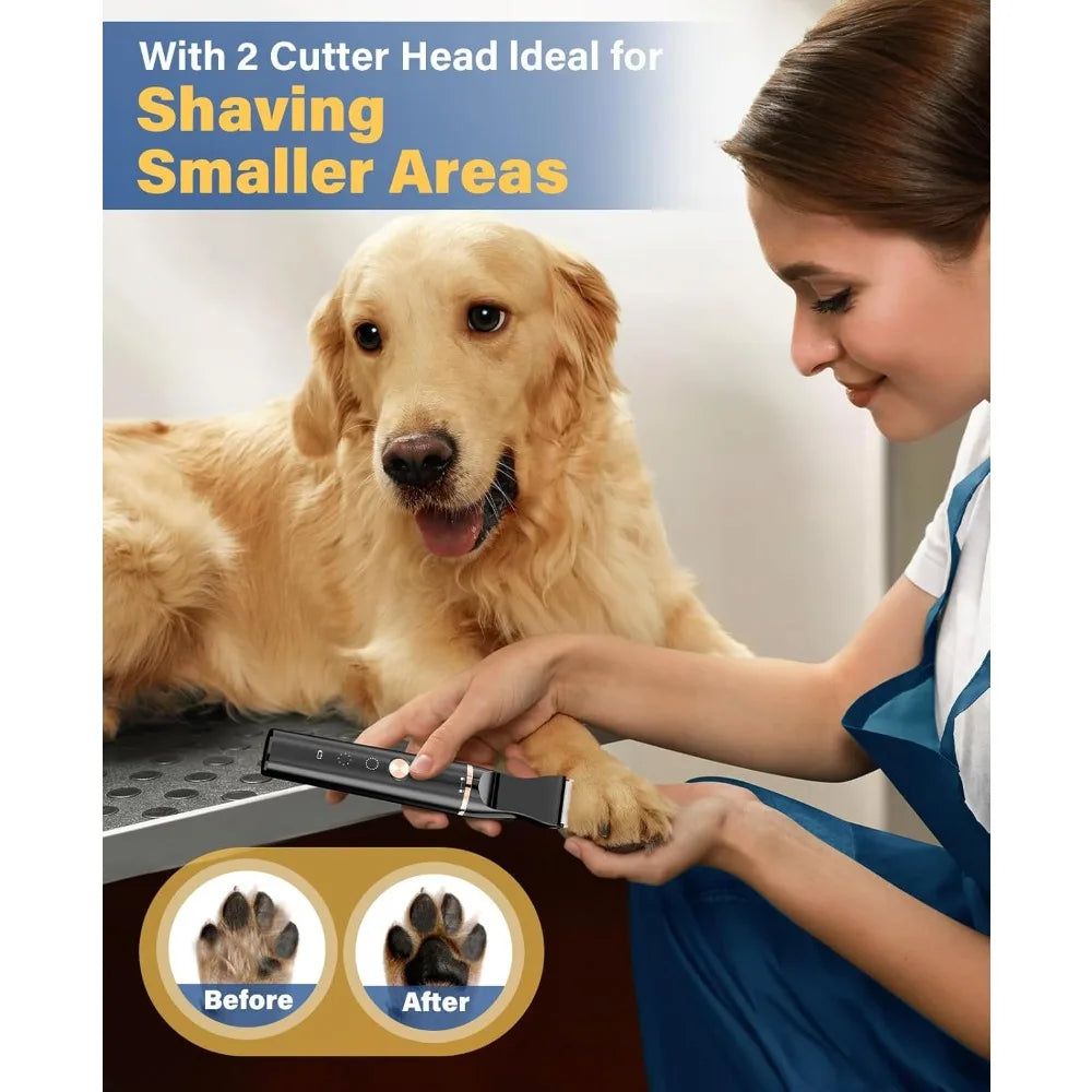 XMSJ Dog Grooming Kit Heavy Hair Low Noise Cordless Clippers