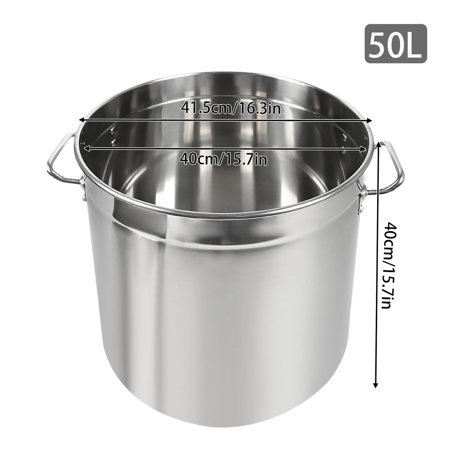 Stainless Steel Soup And Stock Pot With Lid And Durable Handles For Everyday Use