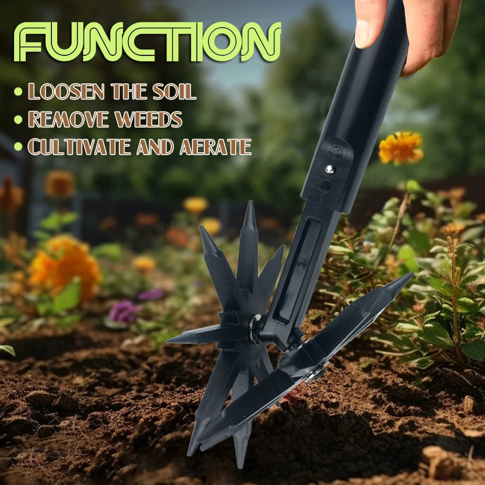 Garden Tiller Rotary Cultivator Tool For Weeding And Soil Loosening