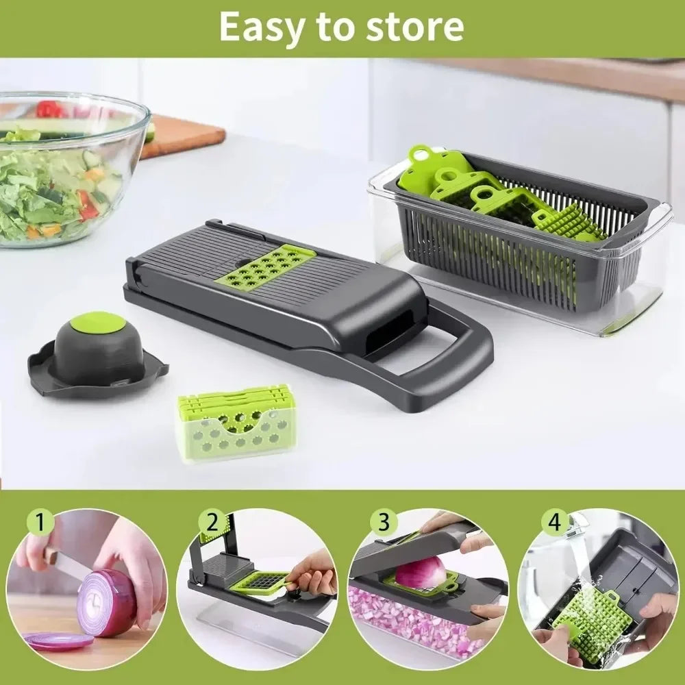 AEDG Multifunctional Vegetable Chopper Slicer Dicer Grater Set