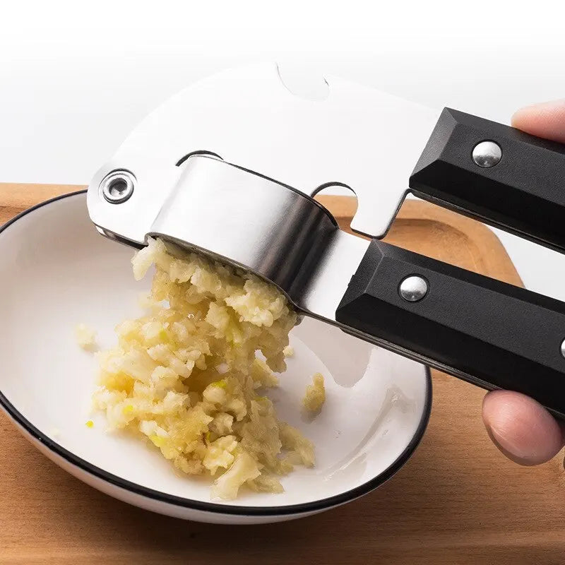 Stainless Steel Manual Garlic Press for Easy Mashing