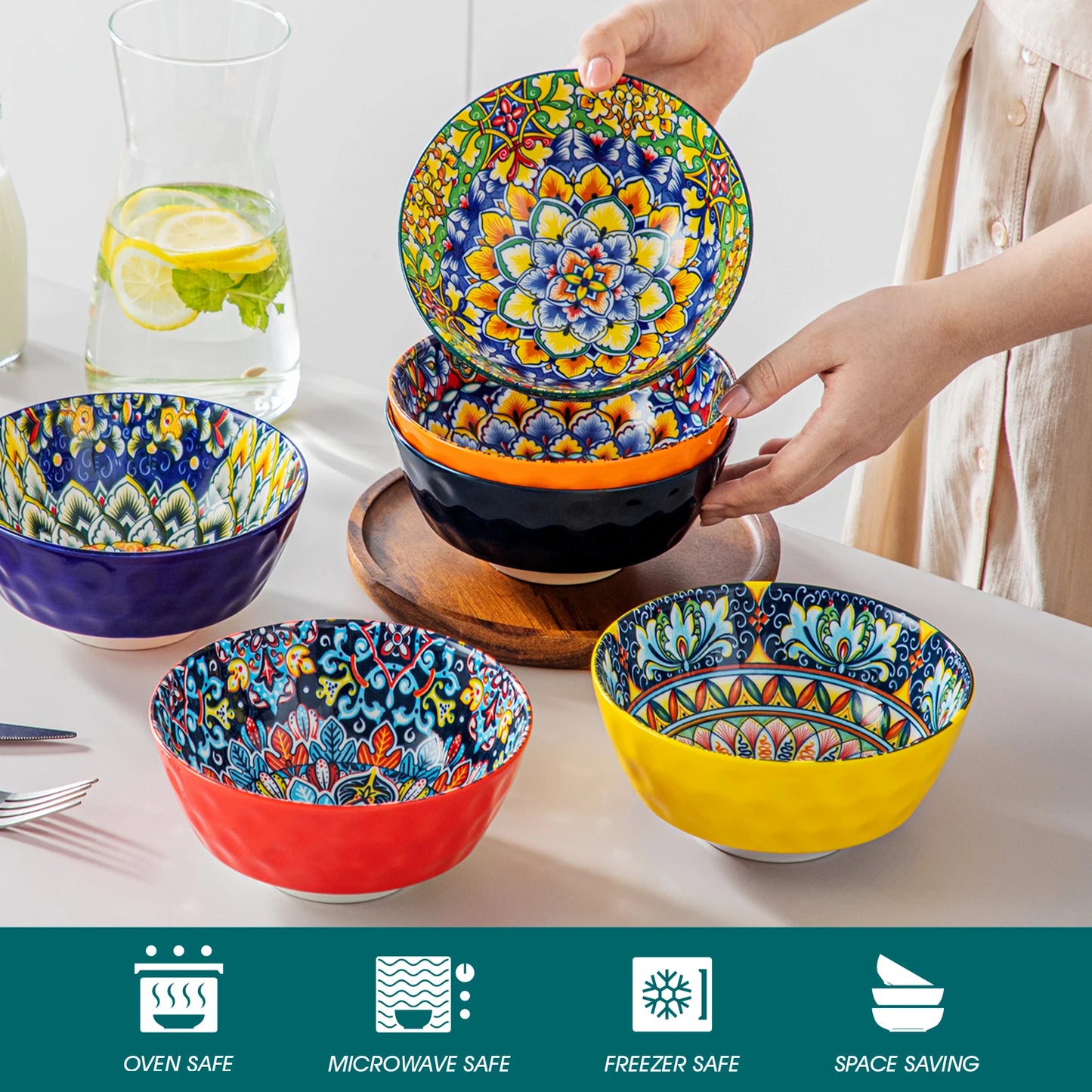 Malacasa Ceramic Soup Bowls Six Or Twelve Piece Dishwasher Safe