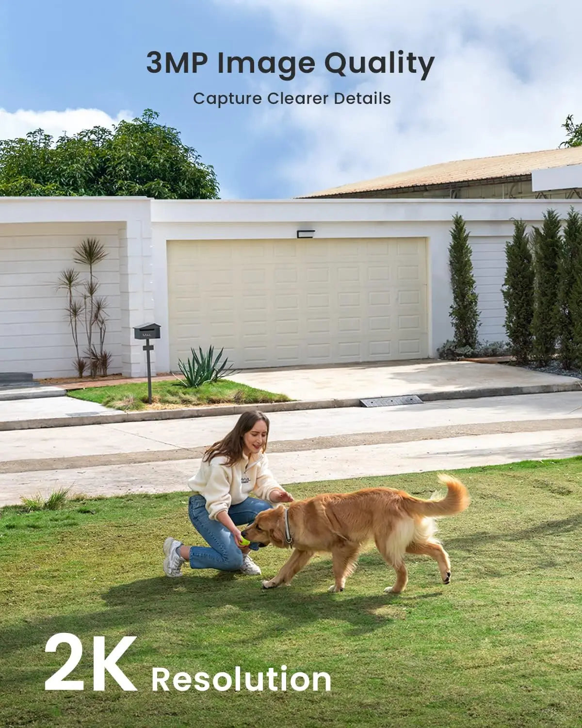 IEGEEK 2K Wireless Outdoor Security Camera With Battery And WiFi