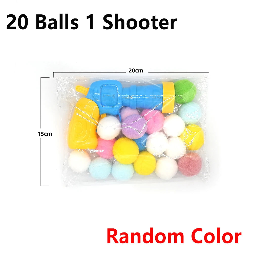 Cat Plush Ball Launcher Toy For Interactive Pet Play