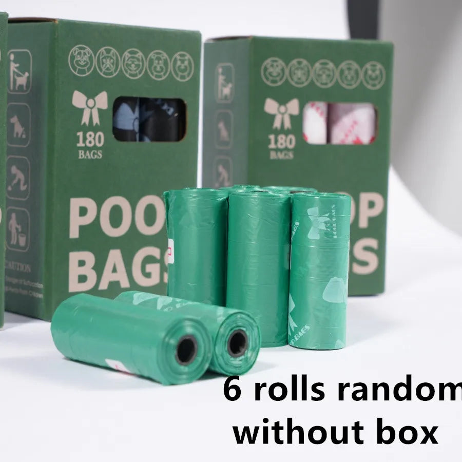 Leak-Proof Dog Poop Bags 180 Count Thick Polyethylene Suitable For Cats And Dogs