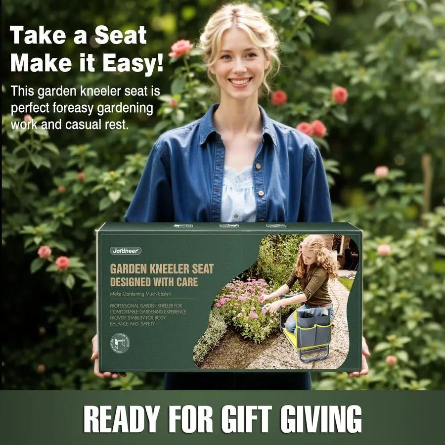 Garden Kneeler And Seat Heavy Duty 2 In 1 Foldable Padded