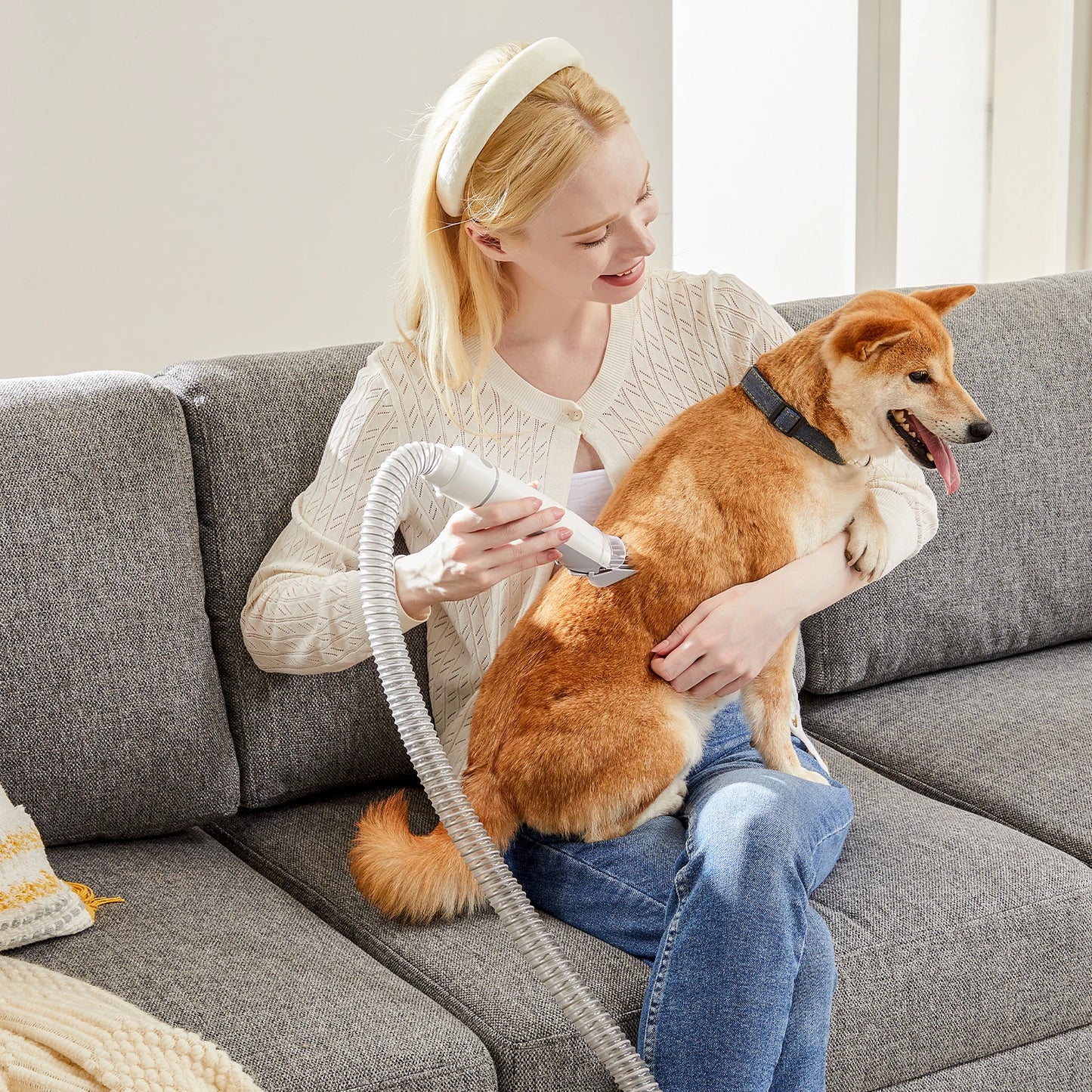 JHK Pet Grooming Vacuum Kit With Clipper Set And Tools