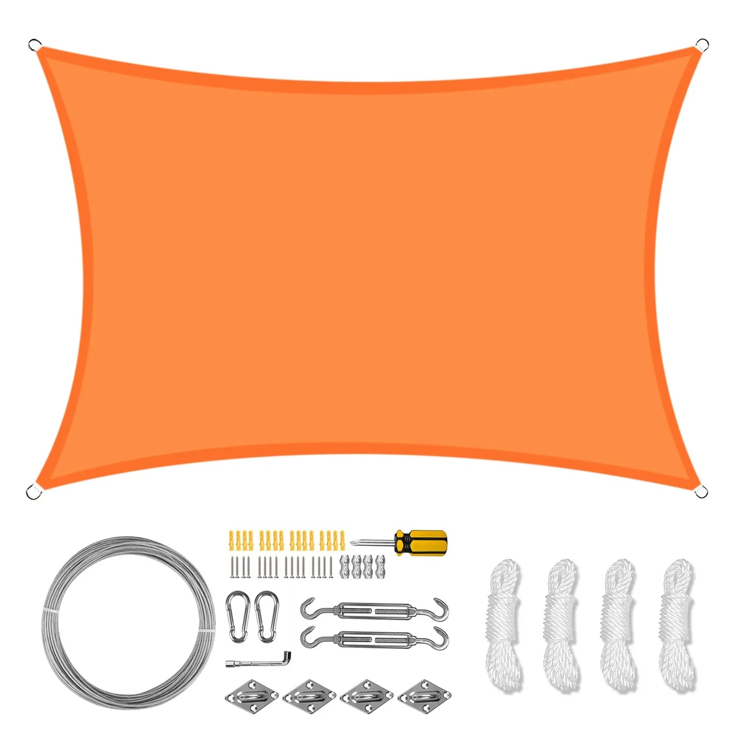 Rectangle Sun Shade Sail Canopy for Outdoor Patio UV Block