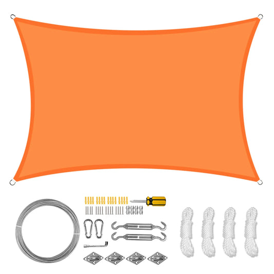 Rectangle Sun Shade Sail Canopy for Outdoor Patio UV Block