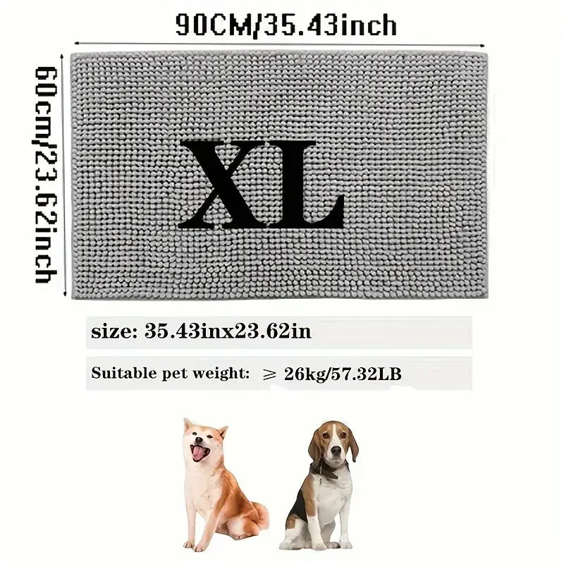 Dog Door Mat Mud Catcher Absorbent Non Slip Indoor Rug