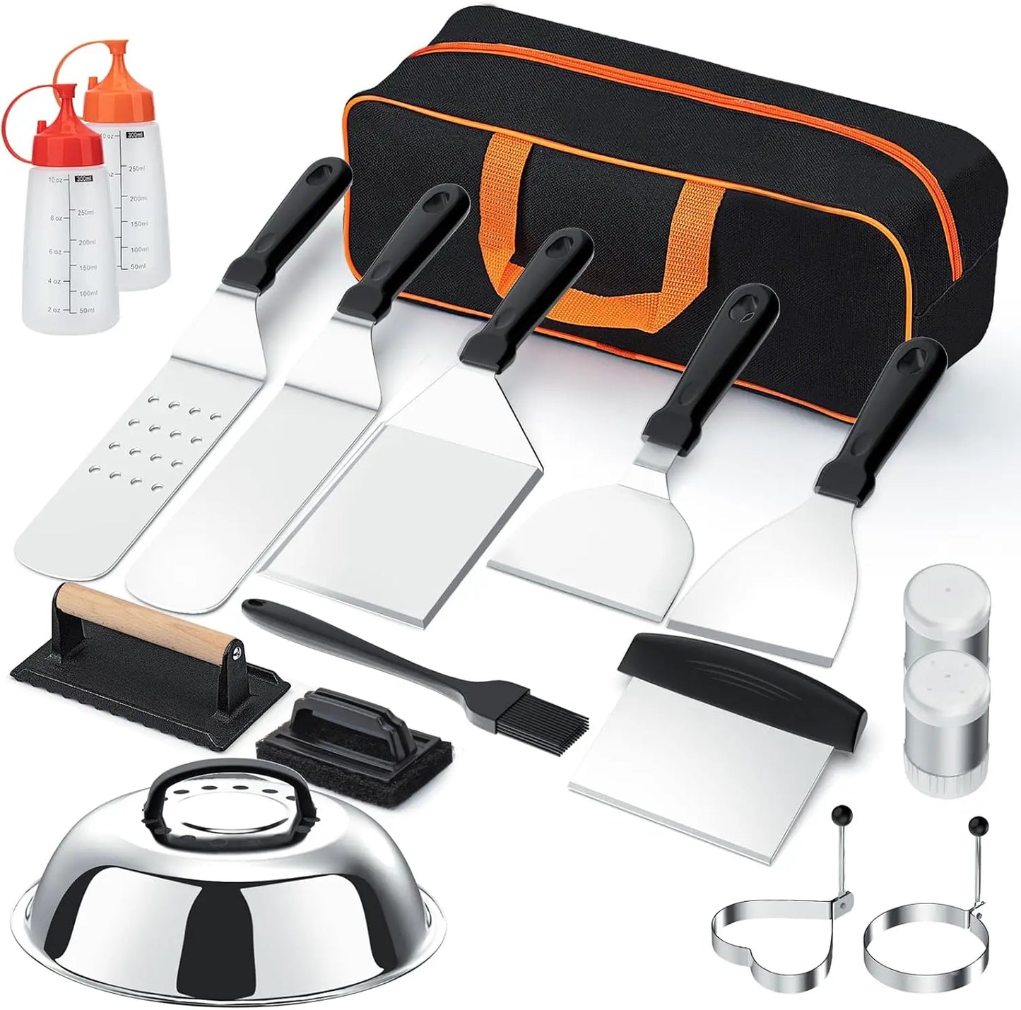 Griddle Accessories Kit 18-Piece Spatula Set for Flat Top Grills