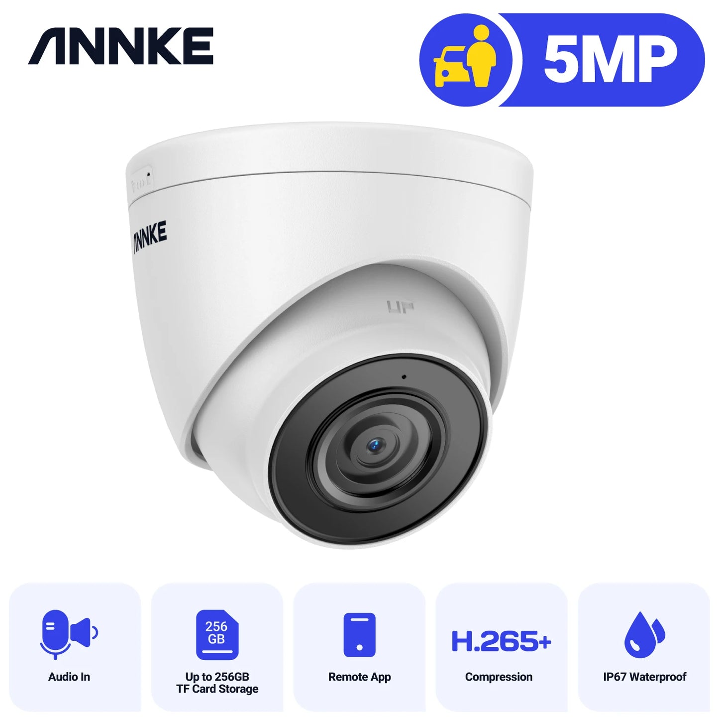 Annke 5MP IP Camera PoE Outdoor Indoor Surveillance With Audio