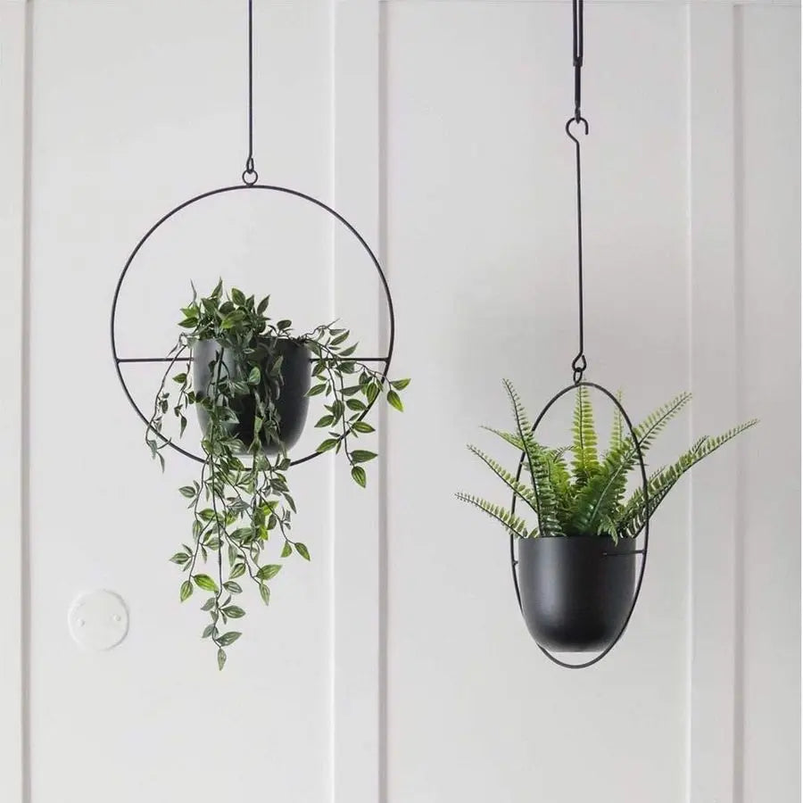 Hanging Planters With Hooks And Chains Iron Modern