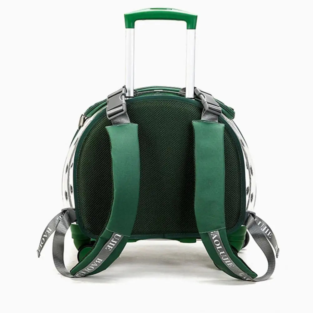 Pet Trolley Case With Clear Ventilation Holes And Silent Wheels