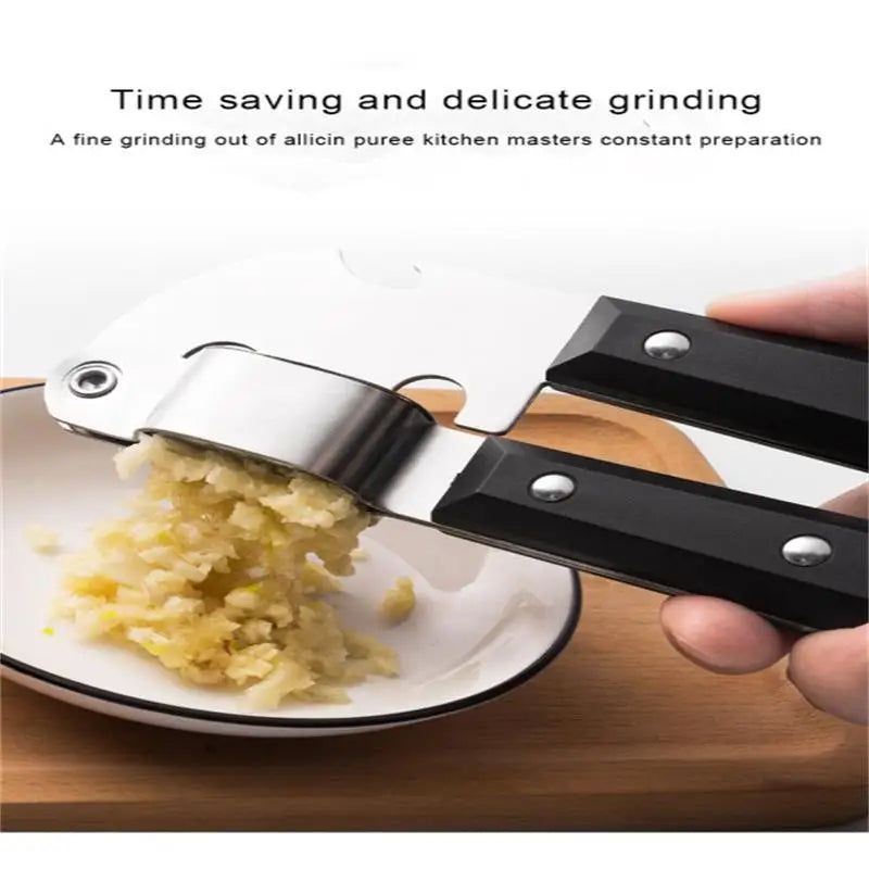 Stainless Steel Manual Garlic Press for Easy Mashing