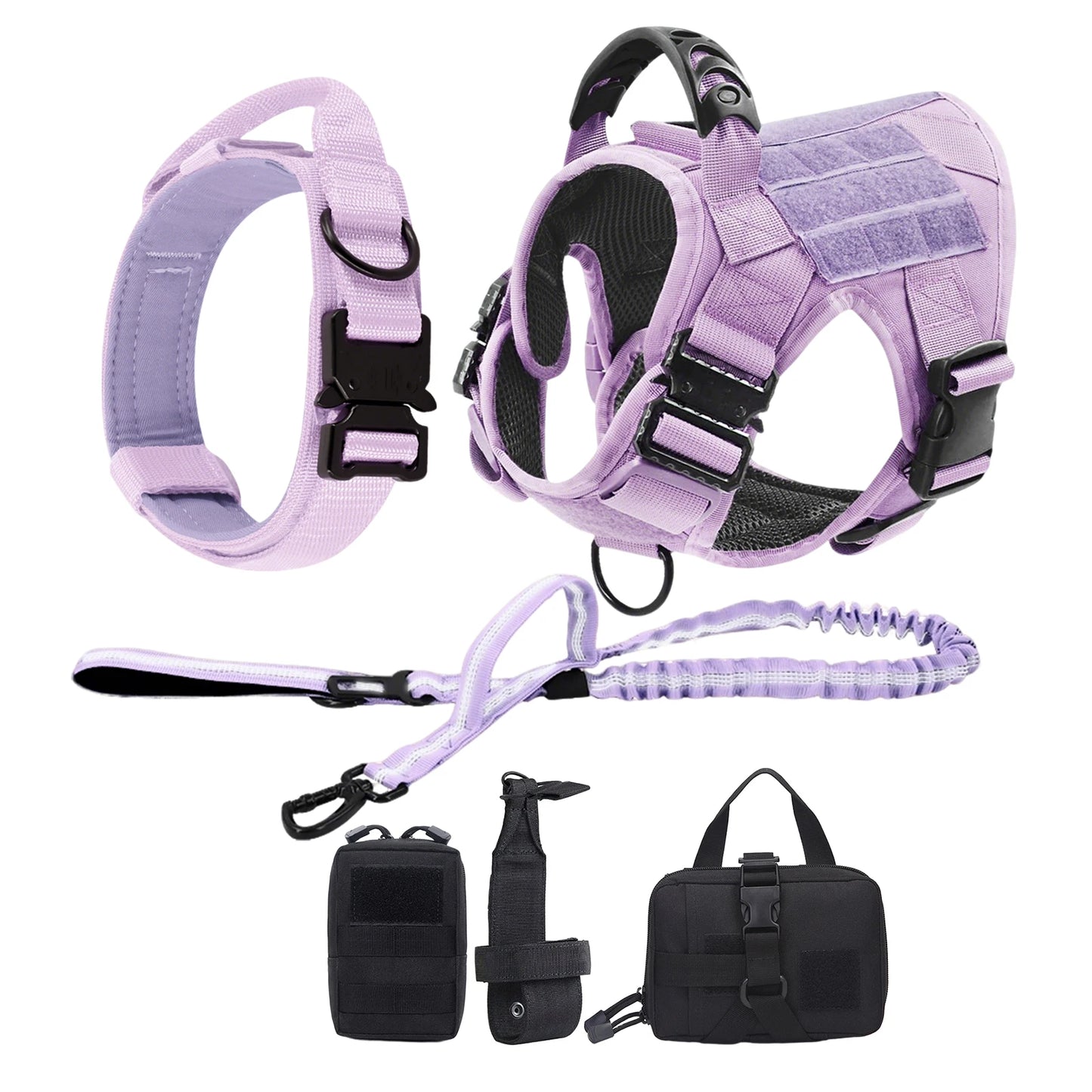 PETRAVEL Military Camouflage Nylon Dog Harness Leash Adjustable