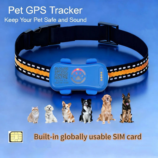 WANWAYTECH GPS Pet Tracker for Dogs and Cats Real Time Tracking