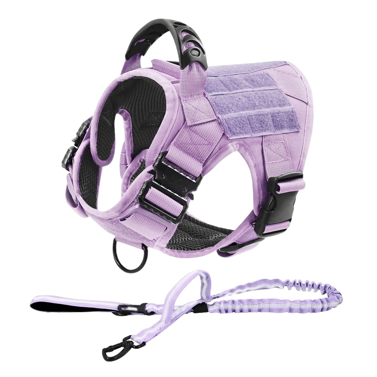 PETRAVEL Military Camouflage Nylon Dog Harness Leash Adjustable
