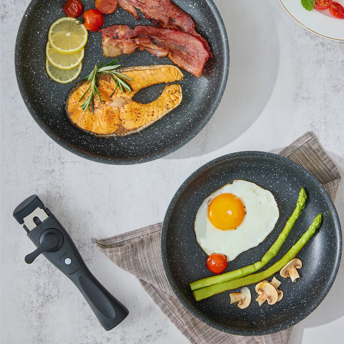 Induction Cookware Set, 10 Pieces, Nonstick Pots And Pans With Removable Handles
