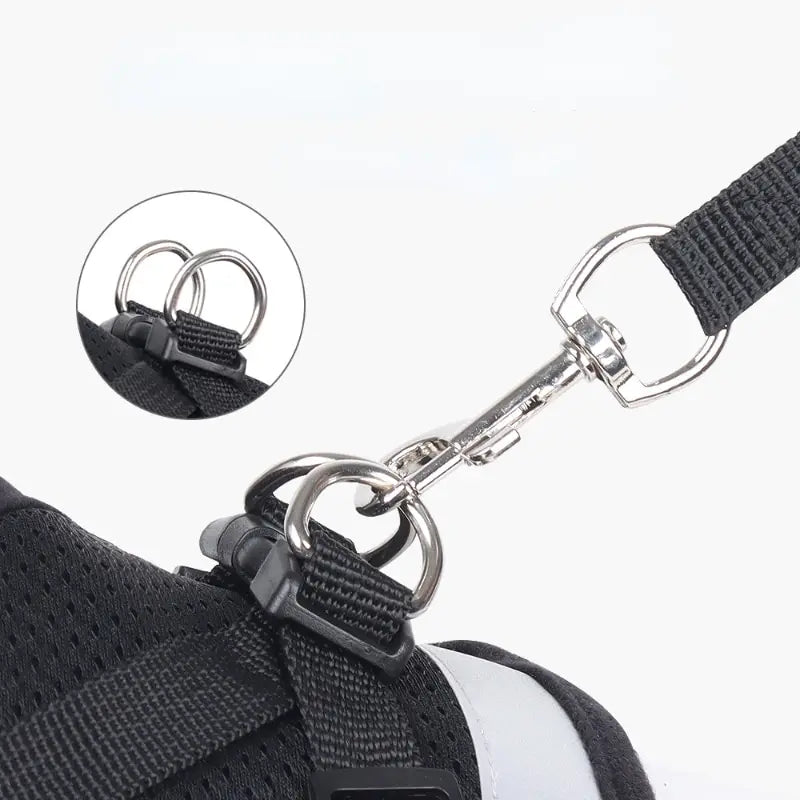 Breathable Mesh Undershirt Harness Adjustable For Pets With Reflective Straps