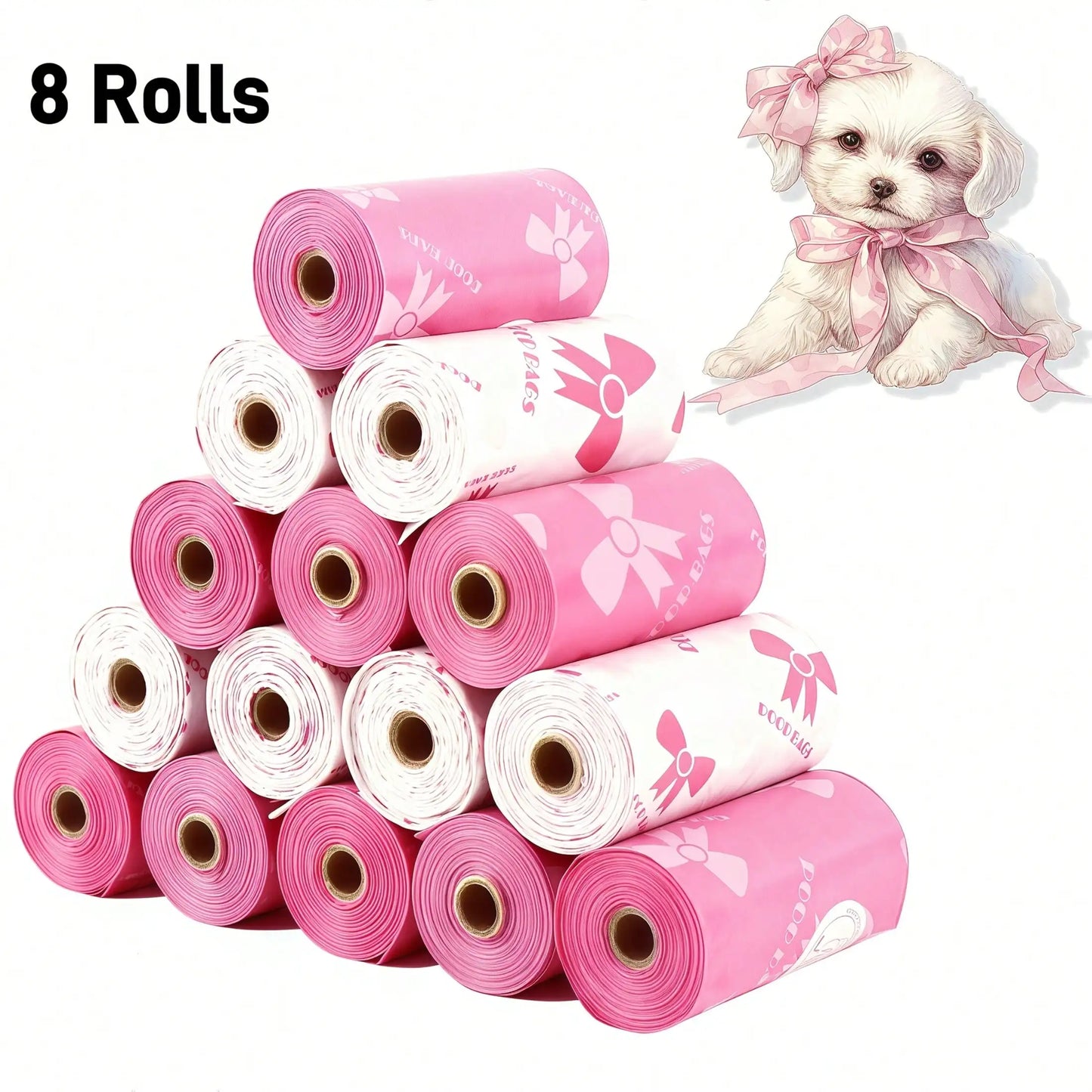 Leak-Proof Dog Poop Bags 180 Count Thick Polyethylene Suitable For Cats And Dogs