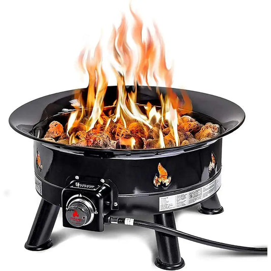 Smokeless Fire Pit Firebowl Round Propane Outdoor Patio