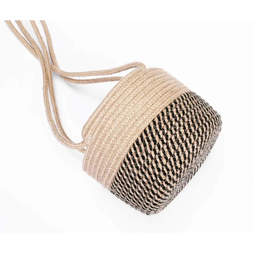 Jute Rope Hanging Planter Basket For Indoor Plants