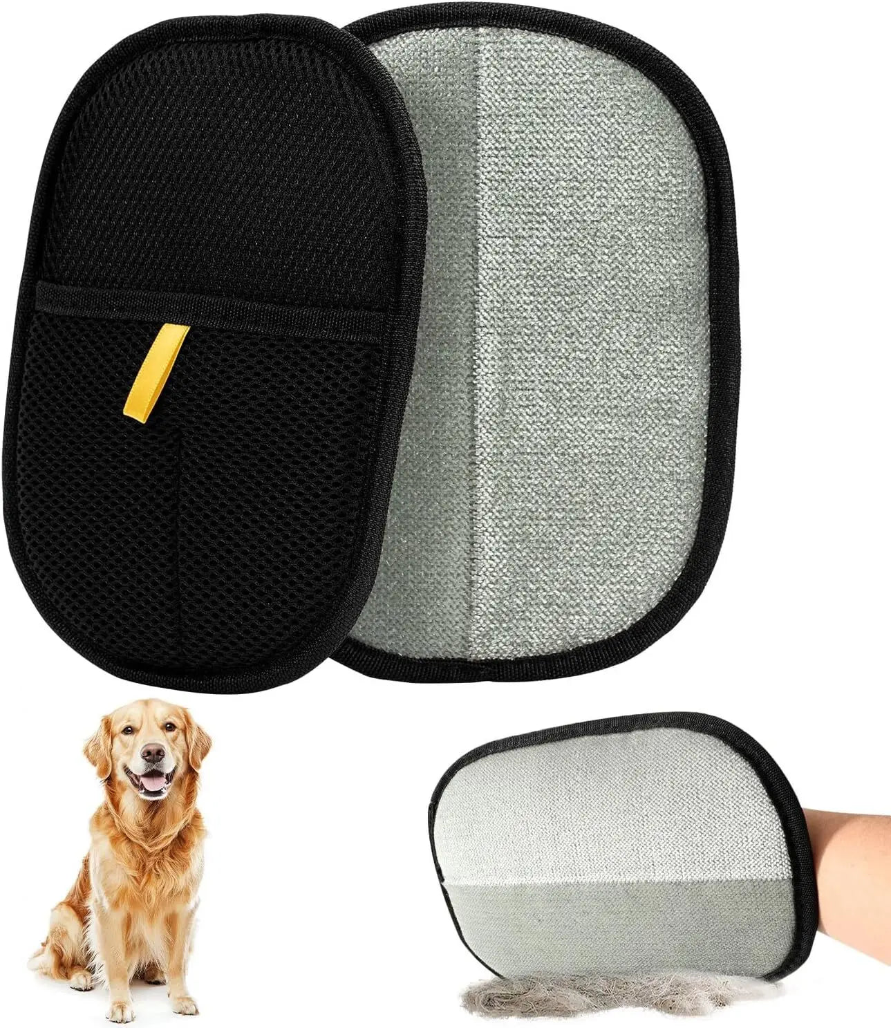 Pet Hair Remover Gloves Double Sided Fur Glove For Cats Dogs