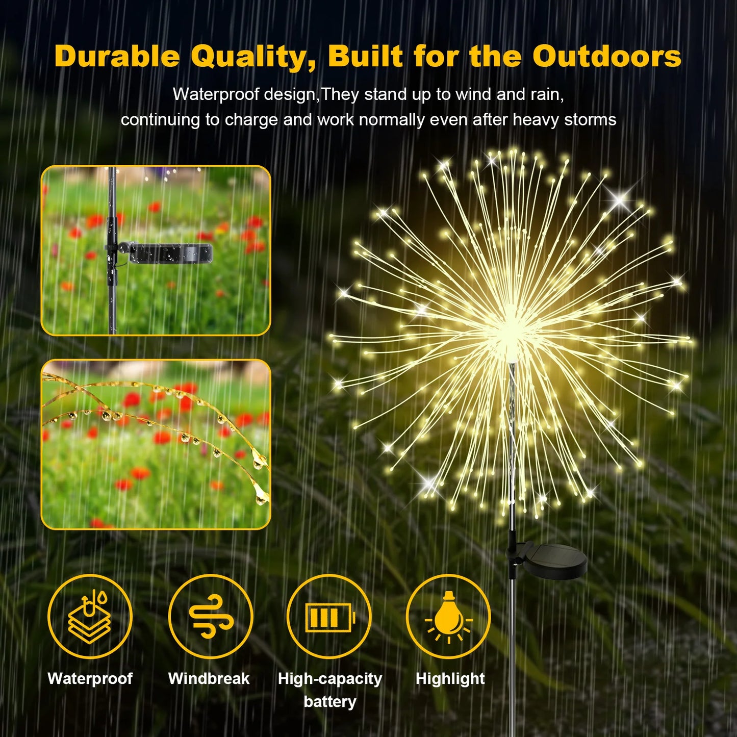 120LED Solar Firework Light For Garden Outdoor Decor