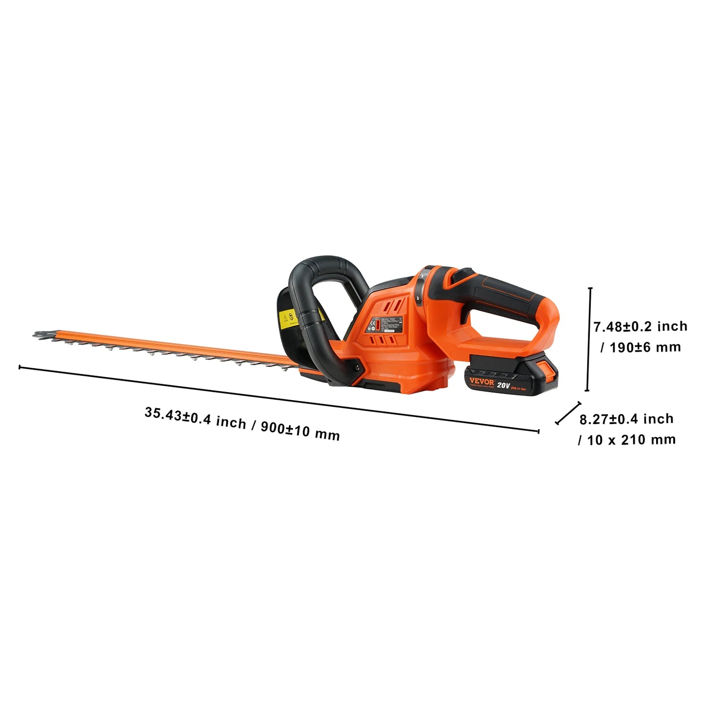 SucceBuy 20V Cordless Hedge Trimmer Kit Charger Included
