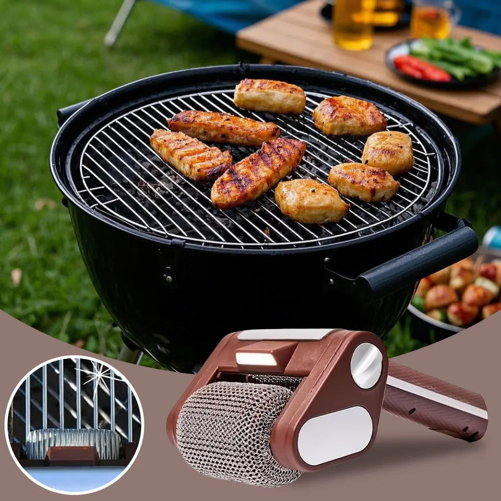 Alloet Wireless Electric Grill Cleaner With Replaceable Brush Heads