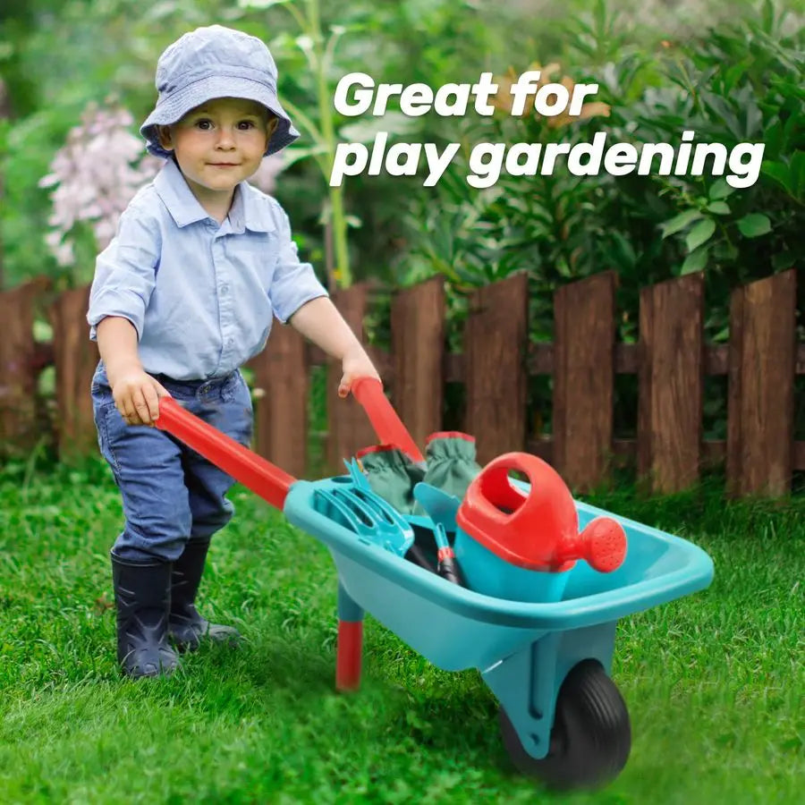 Stone Kids Gardening Tool Set With Wheelbarrow And Tools