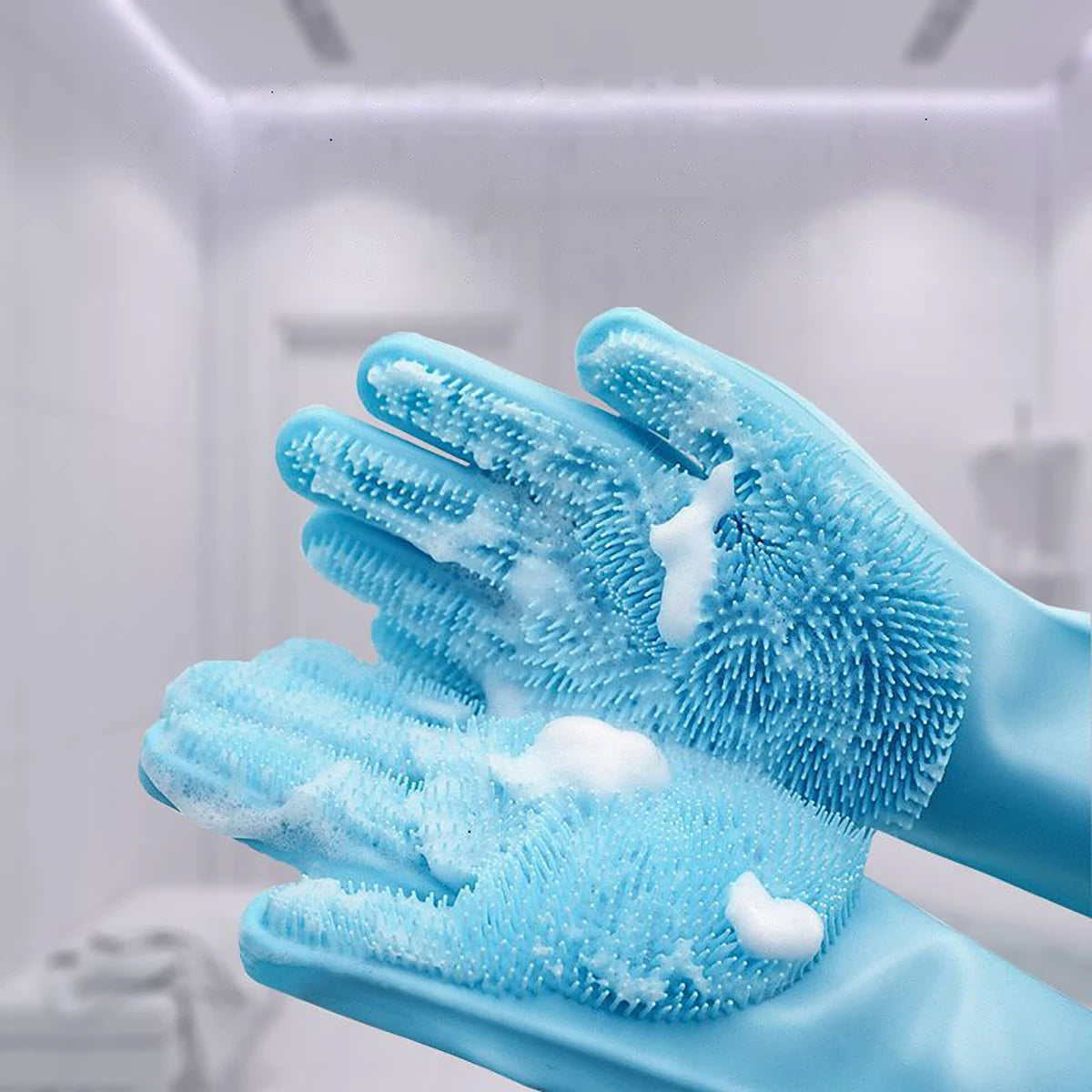 Pet Grooming Cleaning Gloves Silicone Hair Removal For Dogs Cats