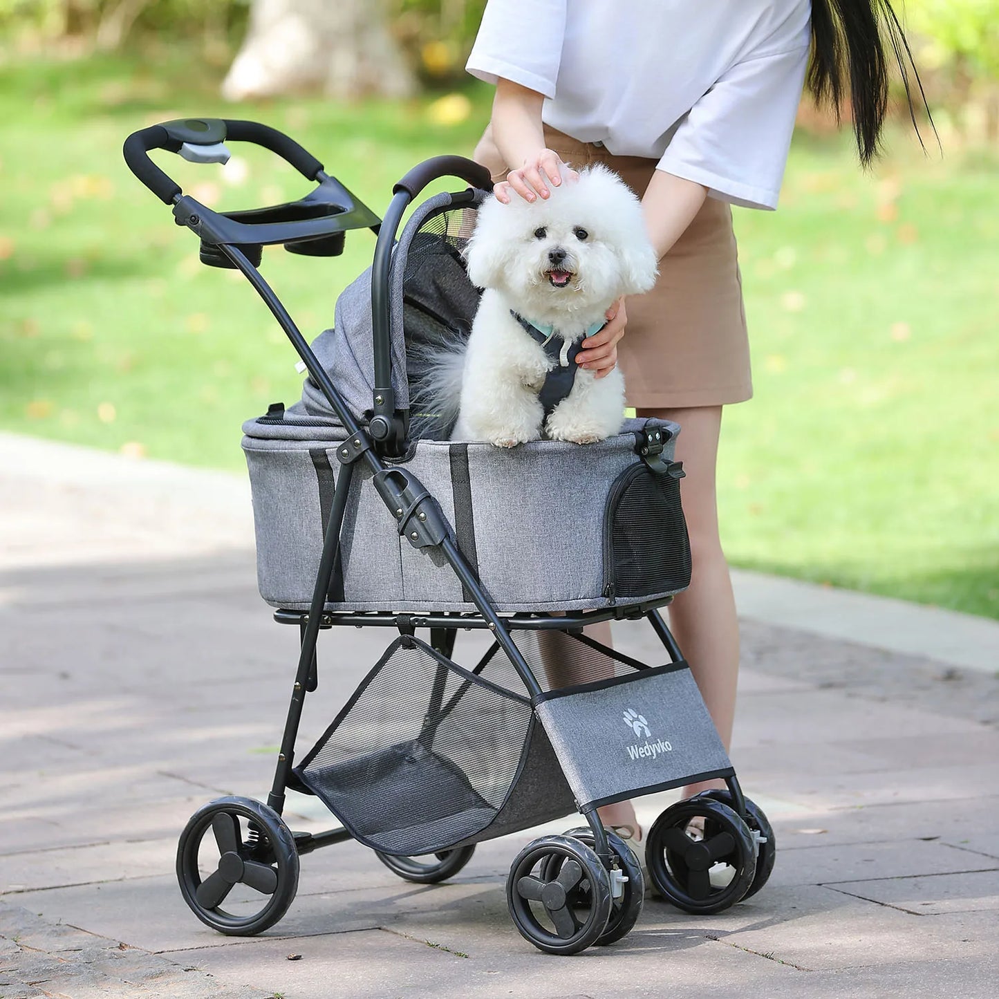 3 In 1 Pet Stroller With Removable Carrier For Pets