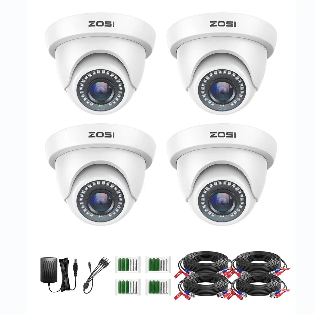 ZOSI 2MP Security Cameras Kit Indoor Outdoor CCTV Dome System
