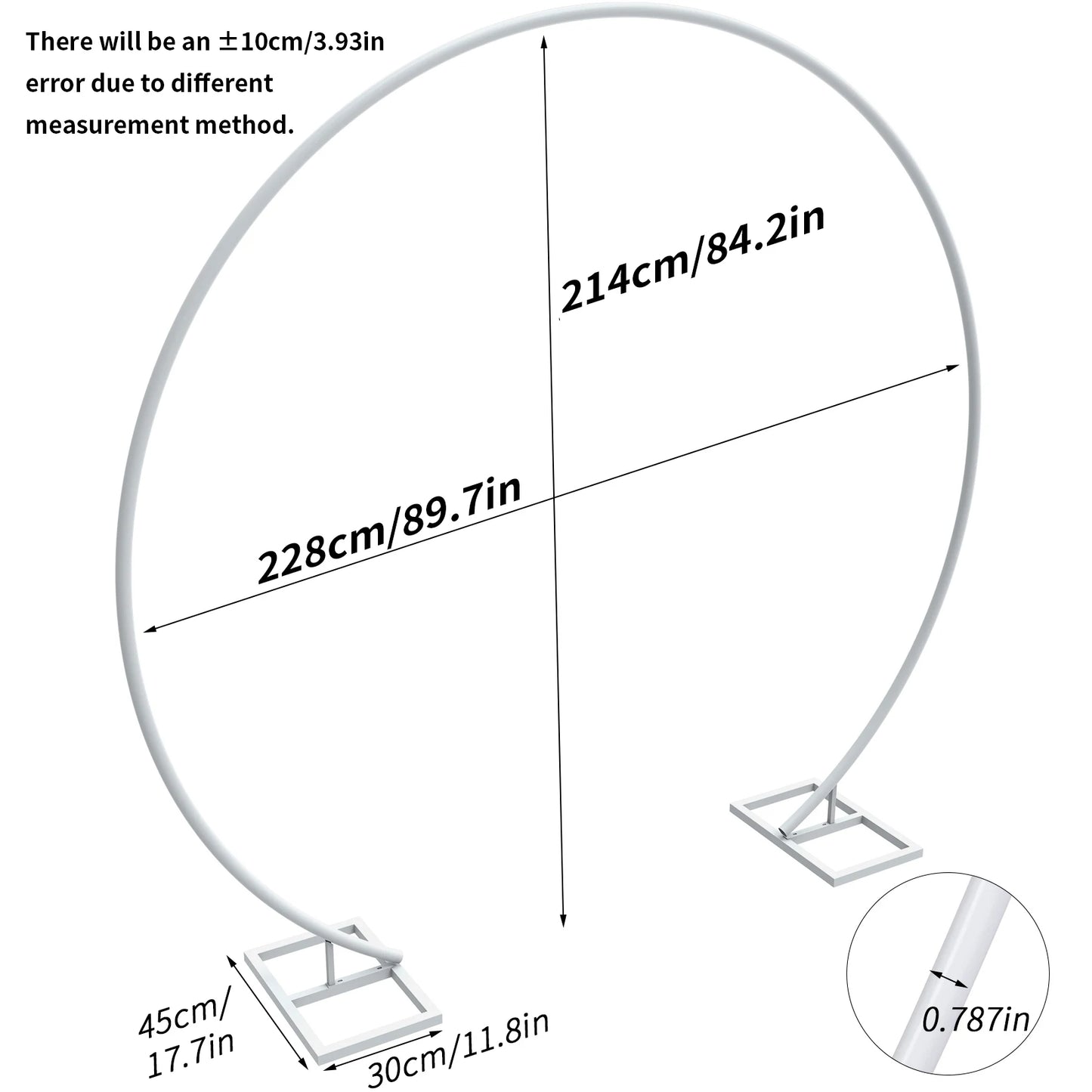 Round Wedding Arch Frame Metal Backdrop Stand For Balloons And Flowers