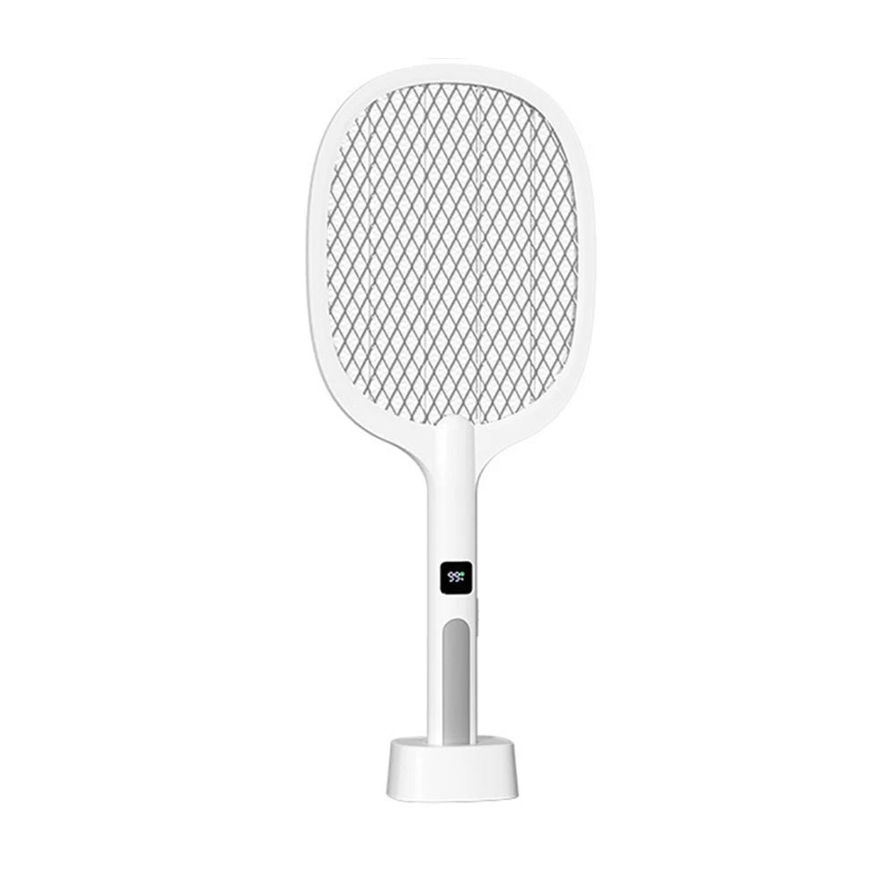 Rechargeable Electric Fly Swatter Mosquito Zapper Racket Lamp