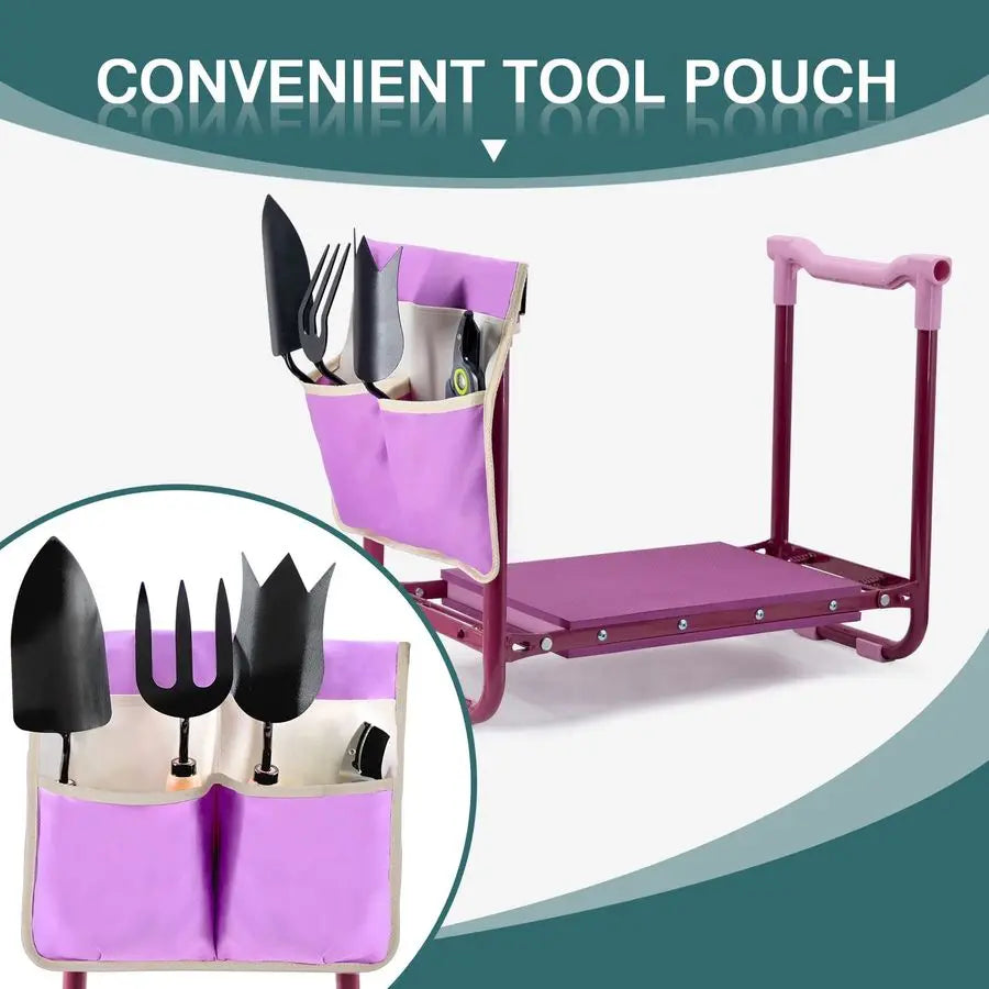 Garden Kneeler And Seat 2 In 1 With Robust Pouches