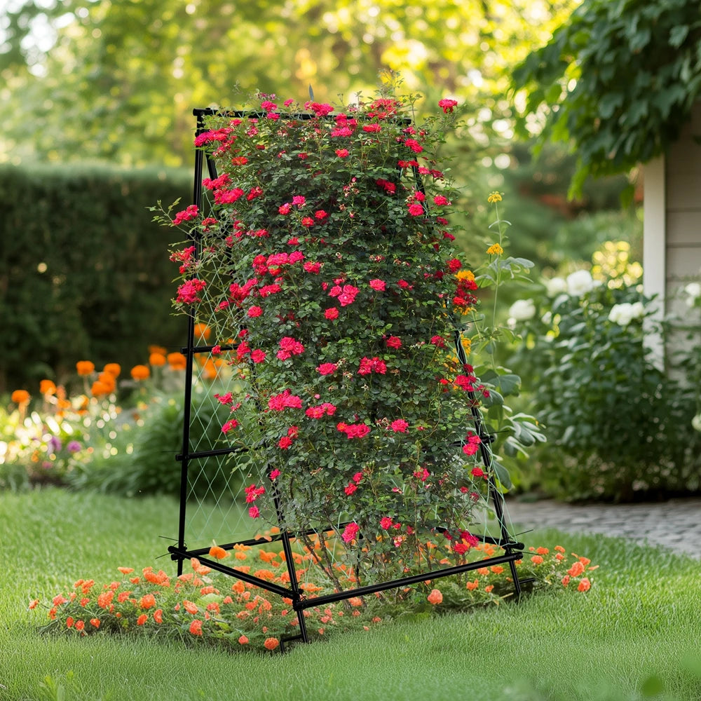 Wisfor A-Shaped Metal Garden Trellis Arch For Climbing Plants