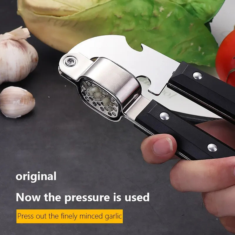 Stainless Steel Manual Garlic Press for Easy Mashing