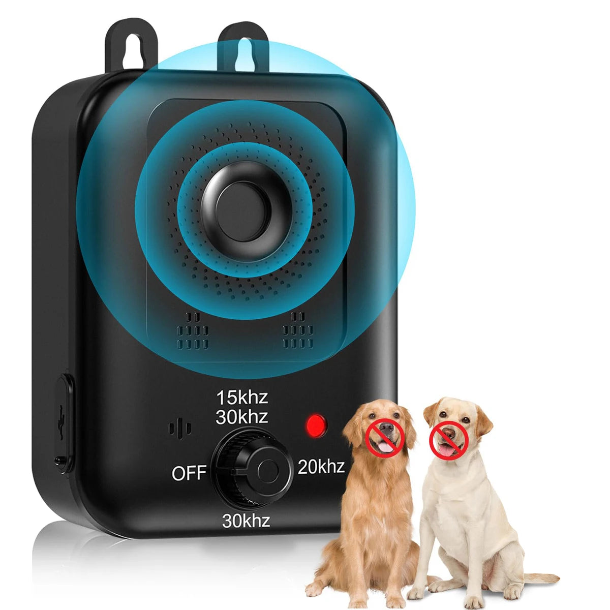 PetEdu Automatic Bark Deterrent Device Ultrasonic Rechargeable Indoor Outdoor
