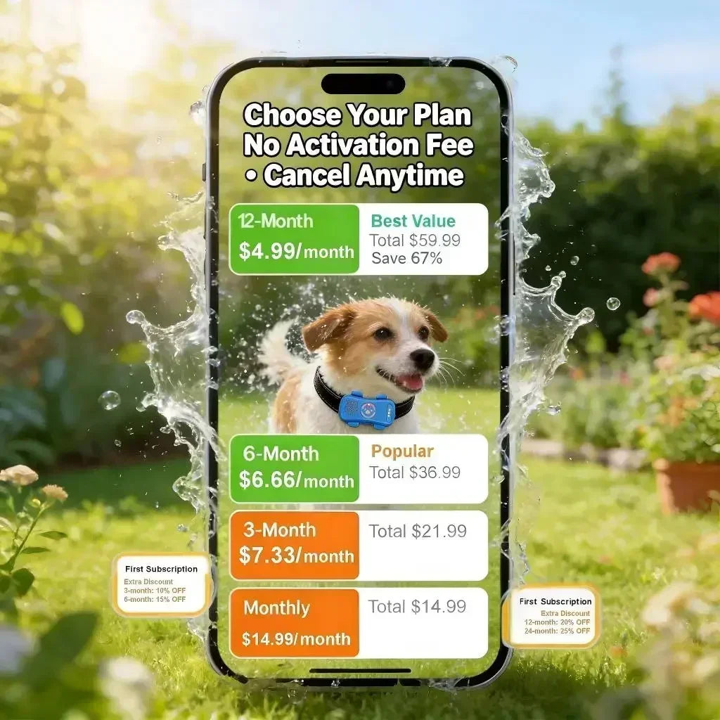 WANWAYTECH GPS Pet Tracker 4G Real-Time Tracking IP67 Waterproof