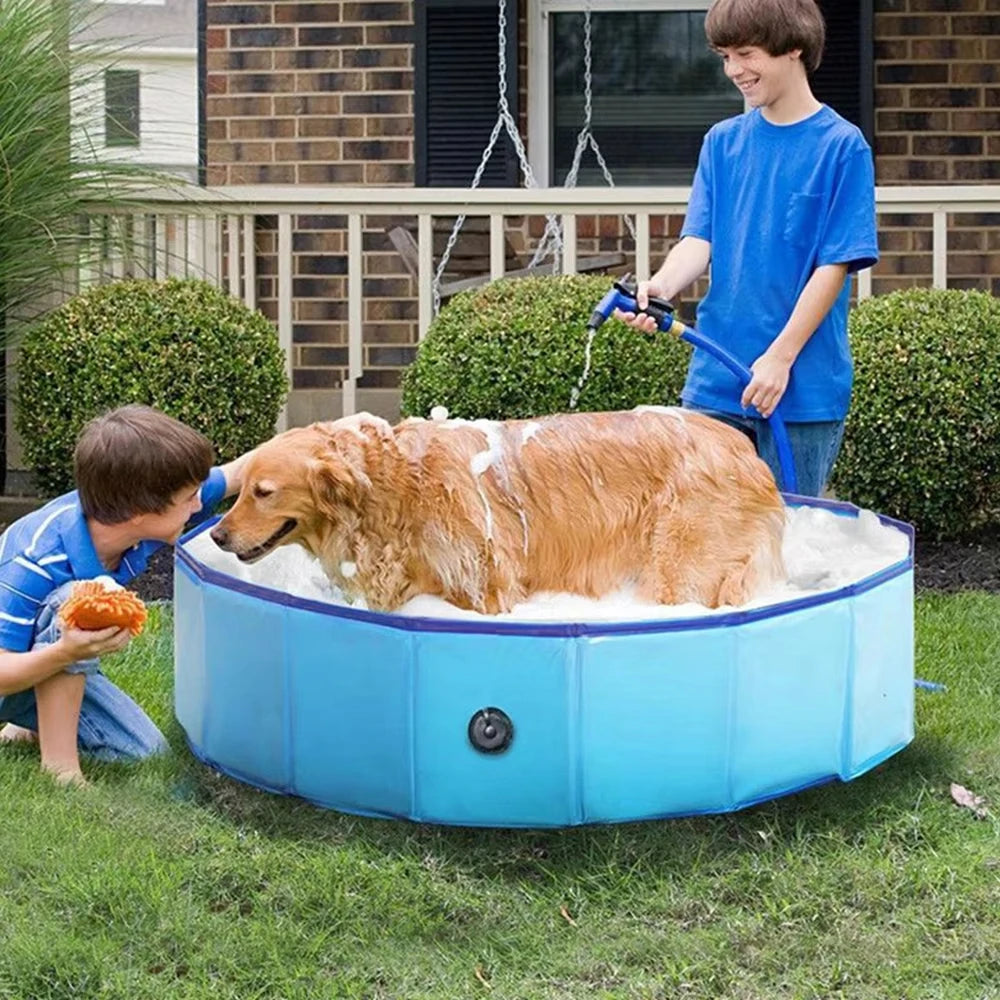 Foldable Dog Pool Portable Bath Tub For Large Dogs Durable